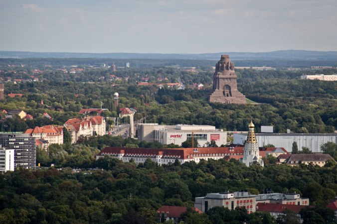 Das Völkerschlachtdenkmal von oben.
