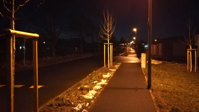 Dunkel, windig, nass. Warum nur laufen?