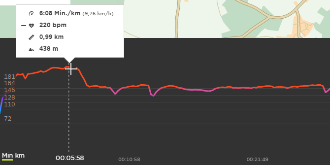 Jedes Mal ein Anfangspuls deutlich über 200 bpm. Warum?