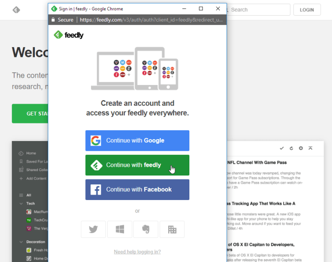 Die Login-Möglichkeiten sind vielfältig