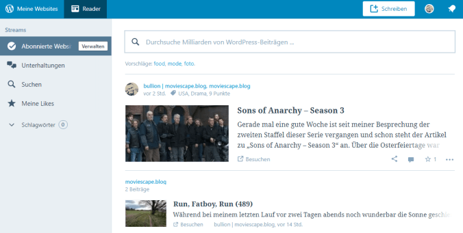 Die Darstellung von Feeds im WordPress-Reader