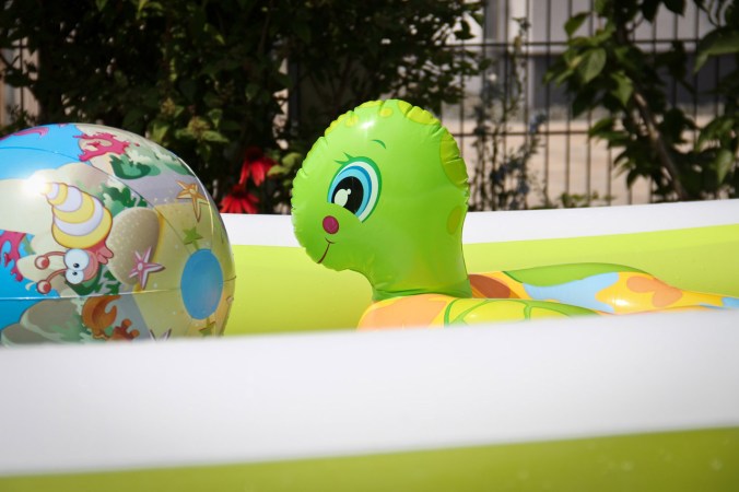 So leer war der Pool (Planschbecken) selten