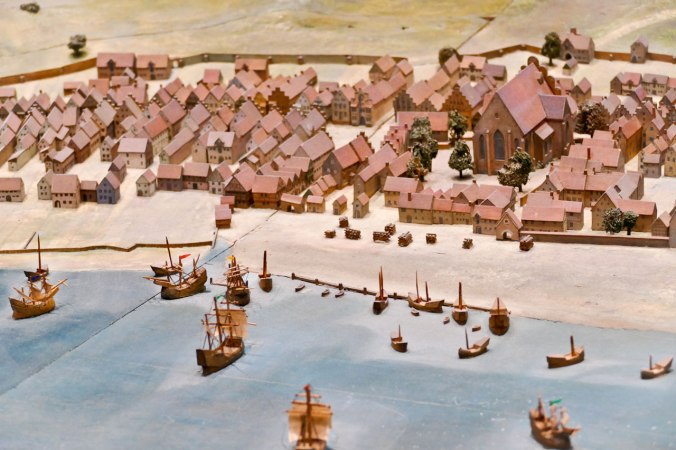 Ein Modell des historischen Flensburgs im Schifffahrtsmuseum