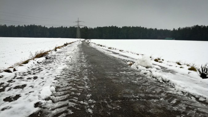 Nicht mehr ganz so idyllisches Winterwetter...