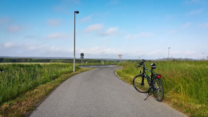 Ungefähr 10 km nach dem Start am Morgen...