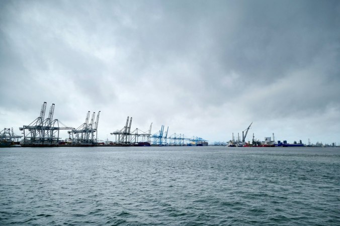 Ein Blick auf einen Teil des gigantischen Hafenbeckens