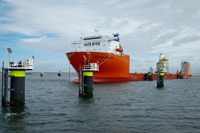 Ein mehrfach vertautes Schiff