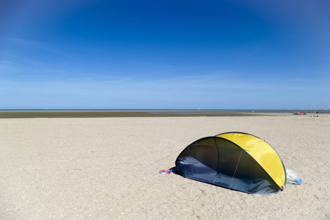 Diese Strandmuschel hat uns gute Dienste geleistet