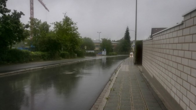 Heute hat es den ganzen Lauf komplett durchgeregnet...