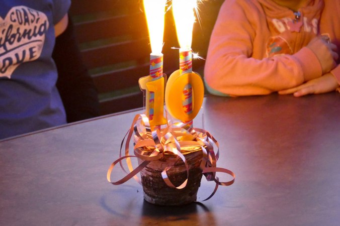 Ein Highlight für die Kids war ein Mini-Tischfeuerwerk