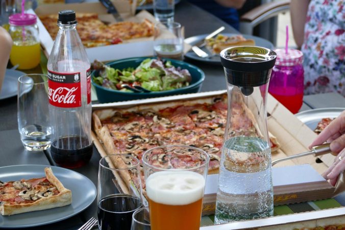 Am zweiten Tag waren wir faul und haben Pizza bestellt