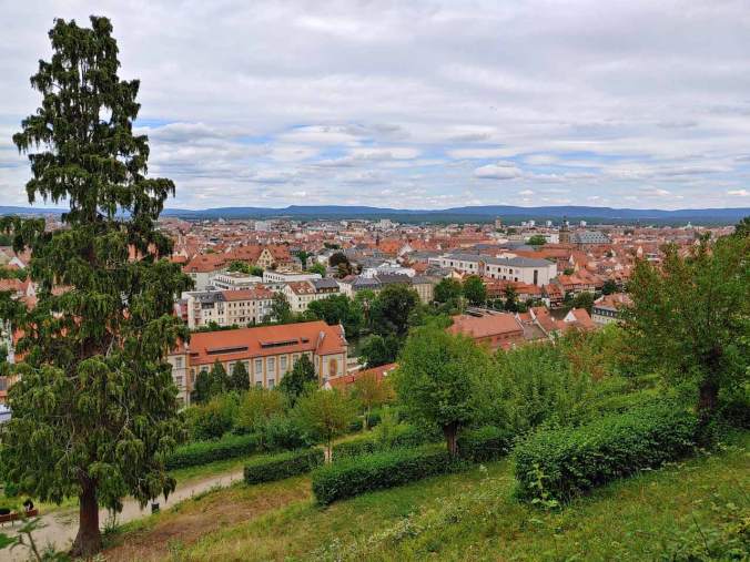 Die Aussicht vom Kloster Michaelsberg auf Bamberg