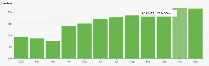 190 Stunden und 24 Minuten auf den Beinen (Quelle: RUNALYZE)