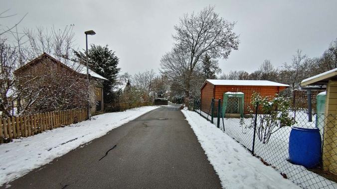 Leider sind nur die Straßen geräumt, nicht die Gehsteige