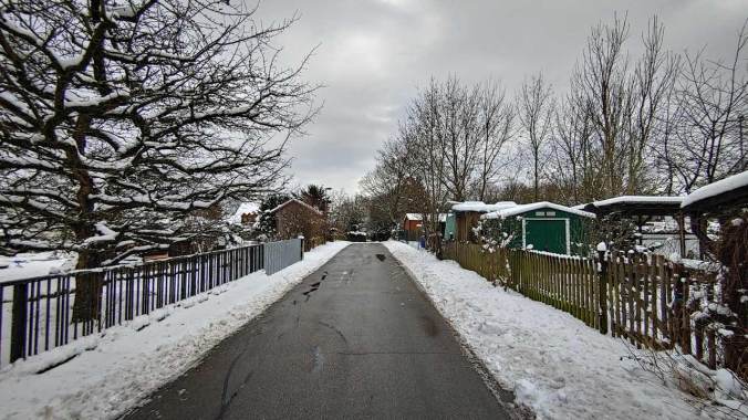 So langsam wird der Schnee matschig. Bäh.