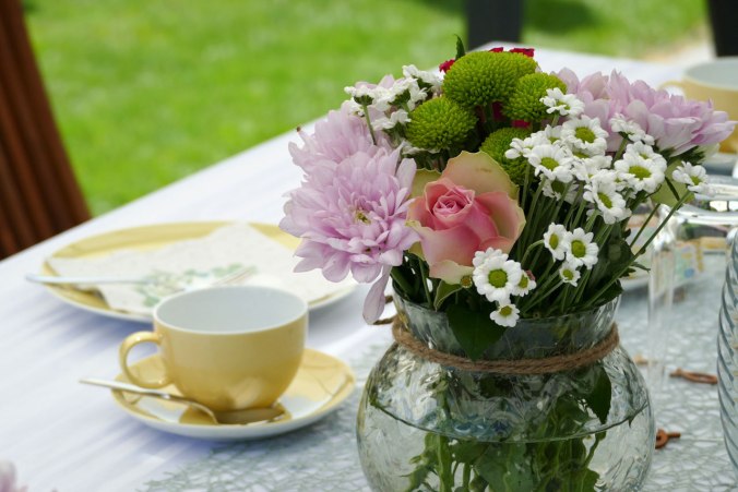 Der selbst gestaltete Tischschmuck war wunderschön