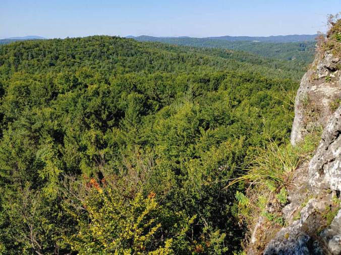 Die erste Aussicht außen am Felsen war atemberaubend