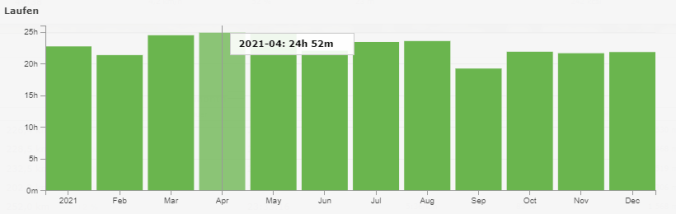 271 Stunden und 35 Minuten auf den Beinen (Quelle: RUNALYZE)
