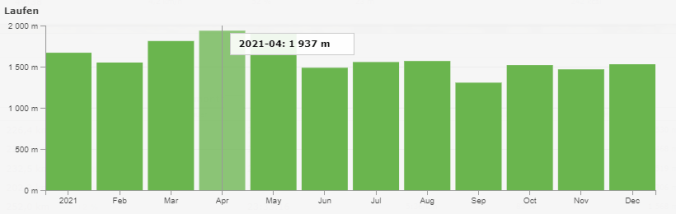 19.305 Meter ging es 2021 in die Höhe (Quelle: RUNALYZE)