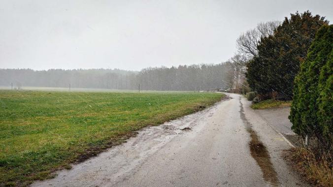 Mitten durch den Schneesturm