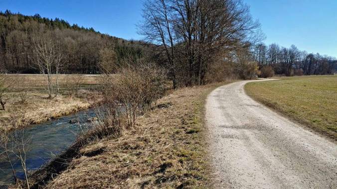 Sonniger Mittagslauf mit vollem Kopf