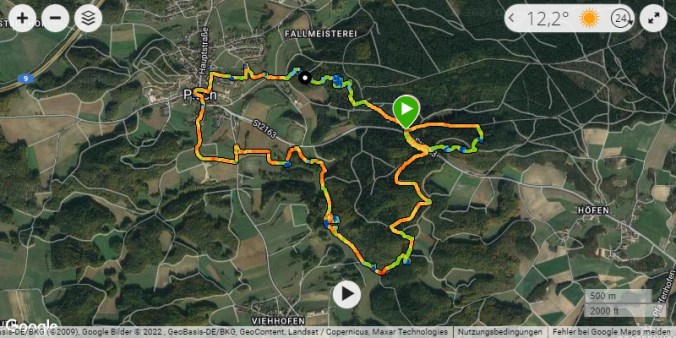 Unsere Wanderroute (via Garmin)