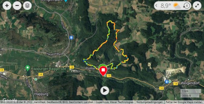 Unsere Wanderroute (via Garmin)