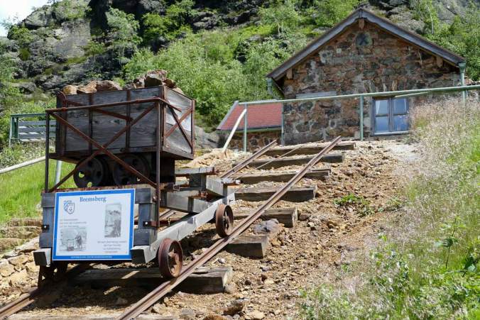 Ein Hunt genannter Beförderungskasten auf Rädern, wie er im Bergwerk genutzt wurde