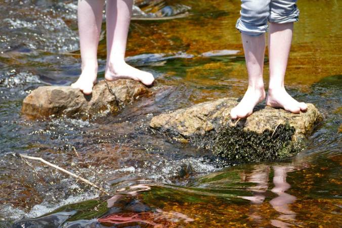 ...wir kurz die Füße abkühlten, um...