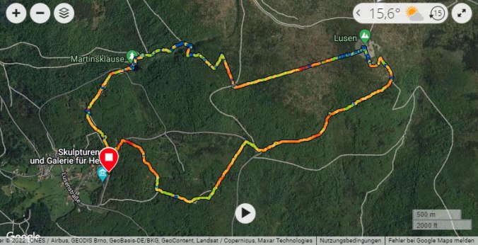 Unsere Wanderroute (via Garmin)