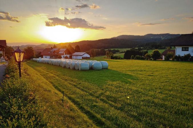 Der Sonnenuntergang vor unserer Ferienwohnung