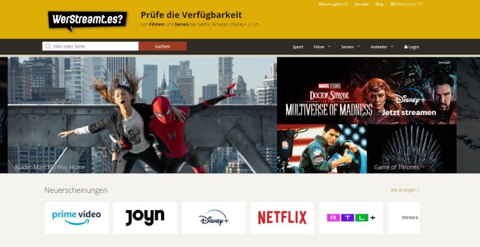 WerStreamt.es am 26.07.2022 | © FUNKE Mediengruppe