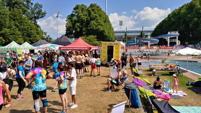 Nach dem Zieleinlauf war die Stimmung gelöst