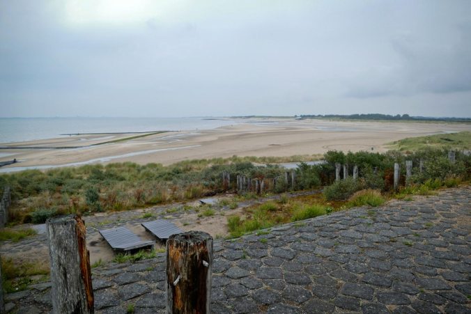 Blick vom Aussichtspunkt zurück zu "unserem" Strand