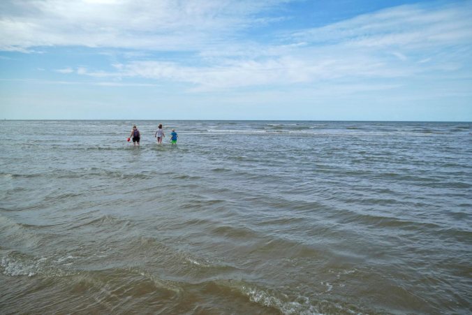 Wir konnten ewig weit ins Meer hinauslaufen