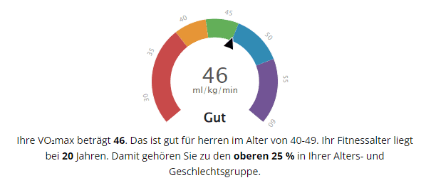 Meine VO₂max (Quelle: Garmin)