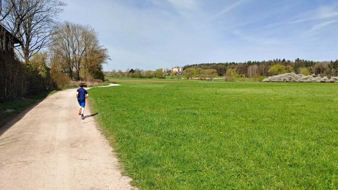 Die ersten 3 km heute mit bester Begleitung