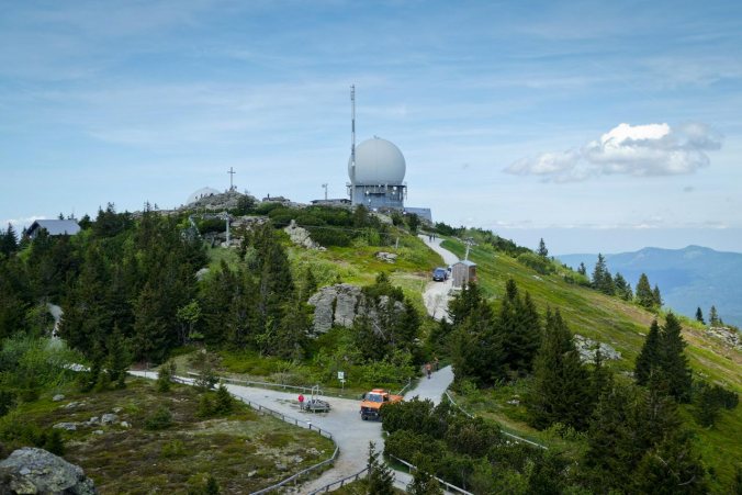 Auf dem Gipfel des Großen Arbers ist viel los