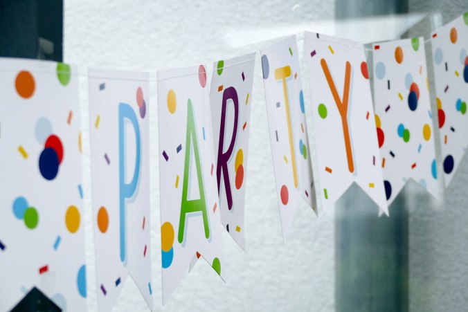 Auch die Terrasse war für die Feier geschmückt