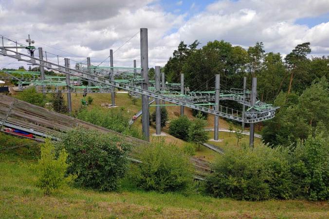 Der "Grüne Hexenbesen" der Rodelbahn in Pottenstein
