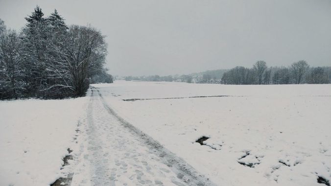 Dringend nötiger Kopf-frei-Lauf im Schneegestöber