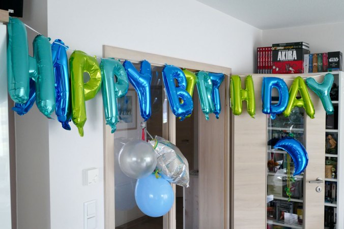 Die obligatorische Geburtstagsgirlande gab es auch zum 11. Geburtstag