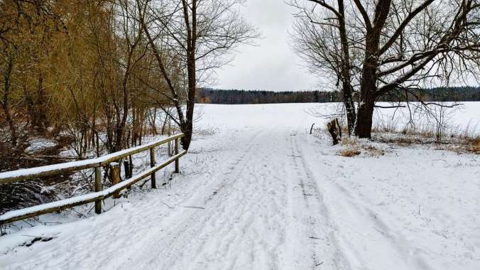 Kurzer Mittagslauf durch den Schnee
