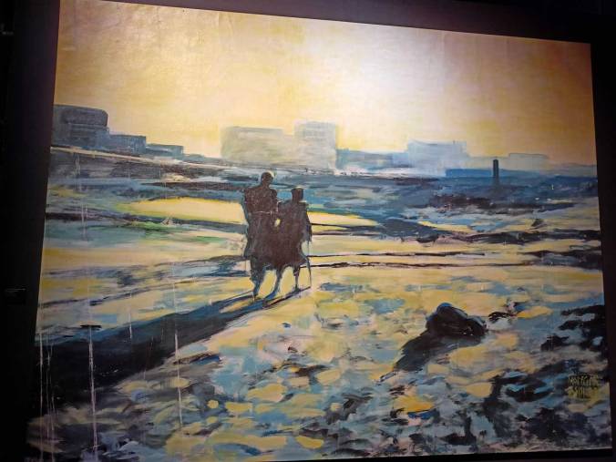 Yadegar Asisis Gemälde zu Wim Wenders "Der Himmel über Berlin"