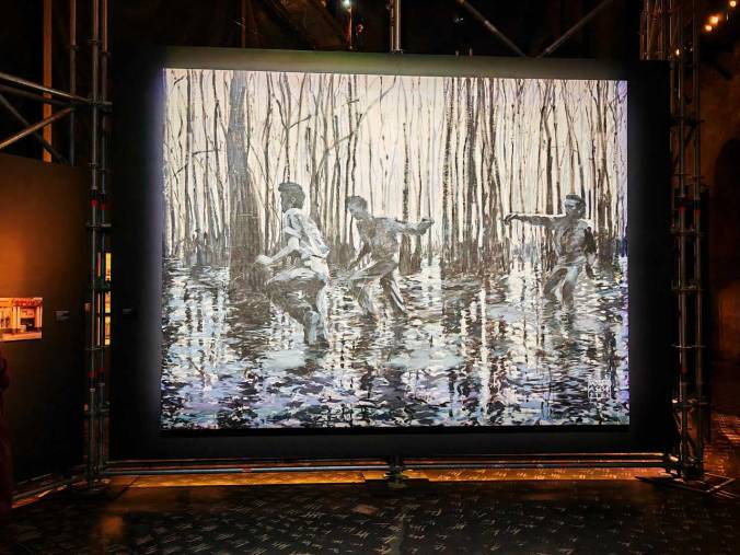 Yadegar Asisis Gemälde zu Jim Jarmuschs "Down by Law"