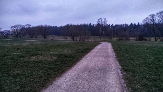 Feierabendlauf in der Dämmerung