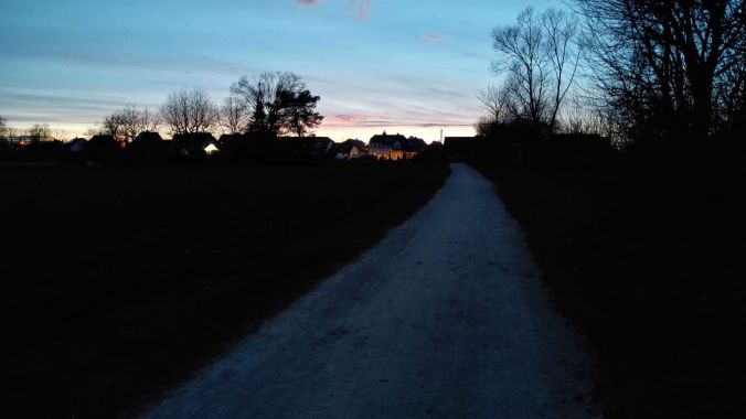 Feierabendlauf und wurde schon dunkel