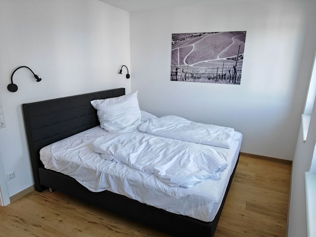 Das elterliche Schlafzimmer in der Ferienwohnung