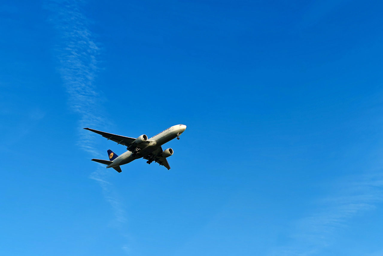 Über Frankfurt war viel Verkehr in der Luft