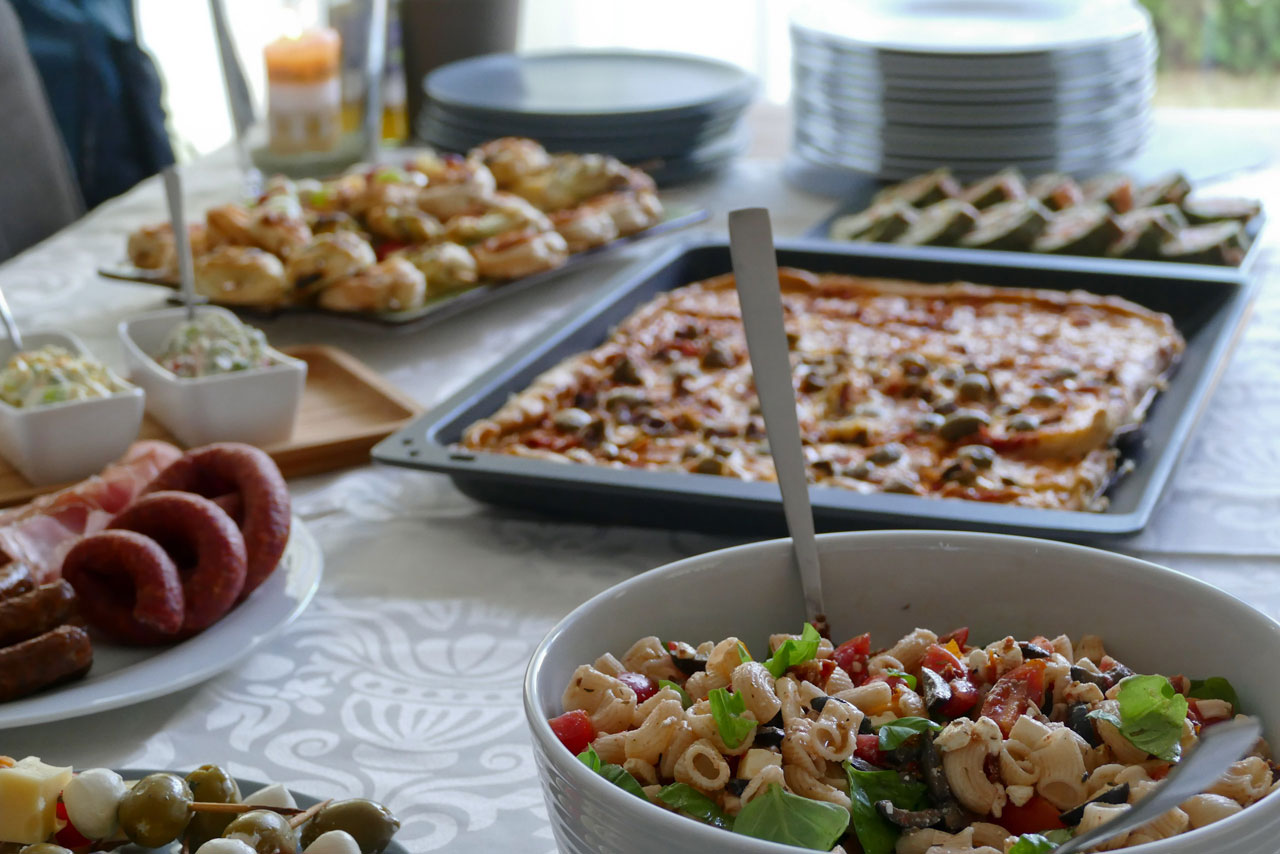 Der leckere, mediterrane Abendessen